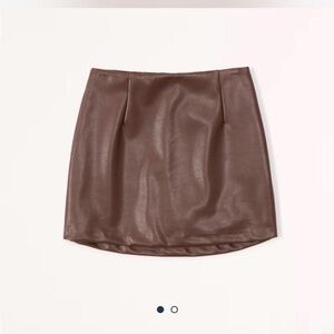 Abercrombie and Fitch vegan leather miniskirt in brown
